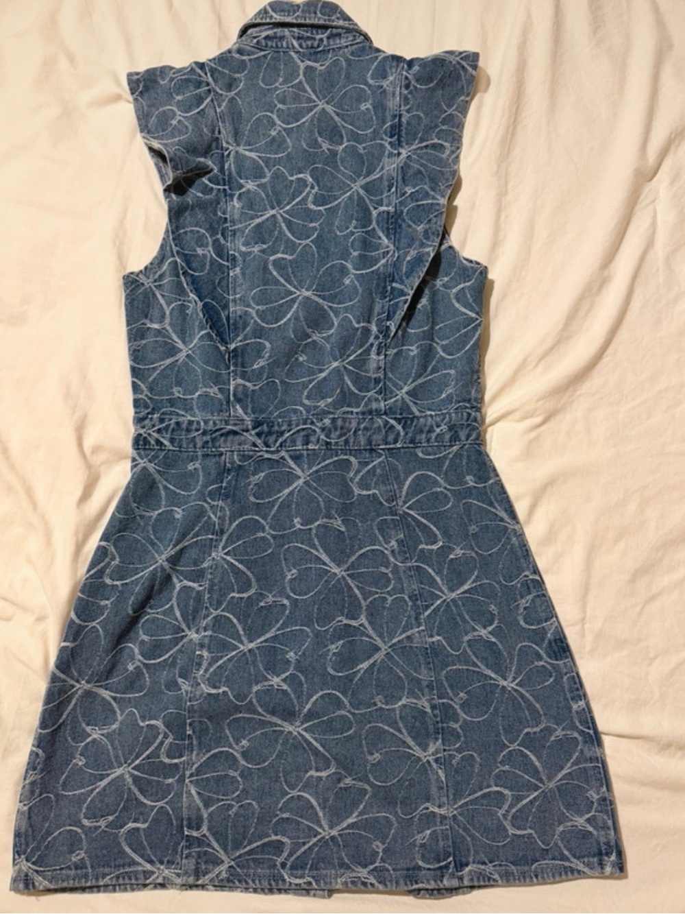 Ramy Brook Blue Denim Floral Button-Front Dress - Picture 2 of 3